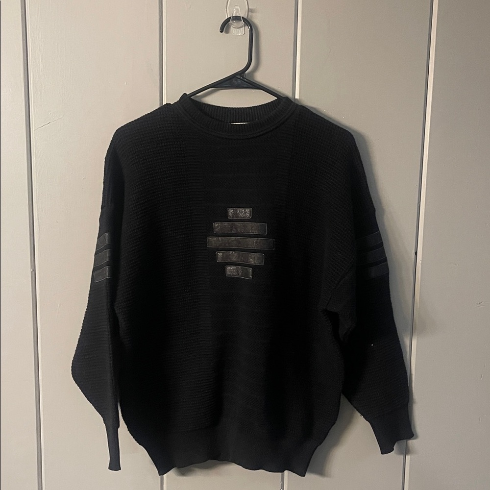 Vintage St. Croix Sweater Black 100% Wool Knit  Quiet Luxury Old Money Preppy